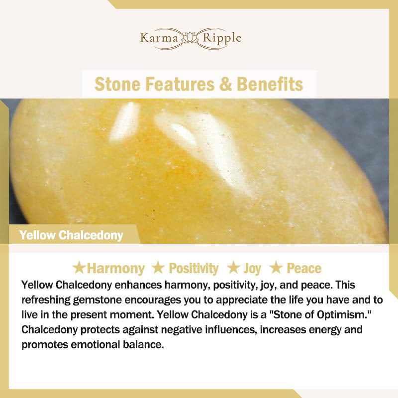 KarmaRipple's Yellow Chalcedony Balance Positivity Bracelet Bangle p8