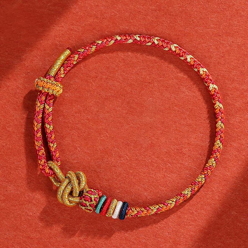 KarmaRipple's Handmade Dunhuang Colorful Rope Protection Braid String Bracelet p4