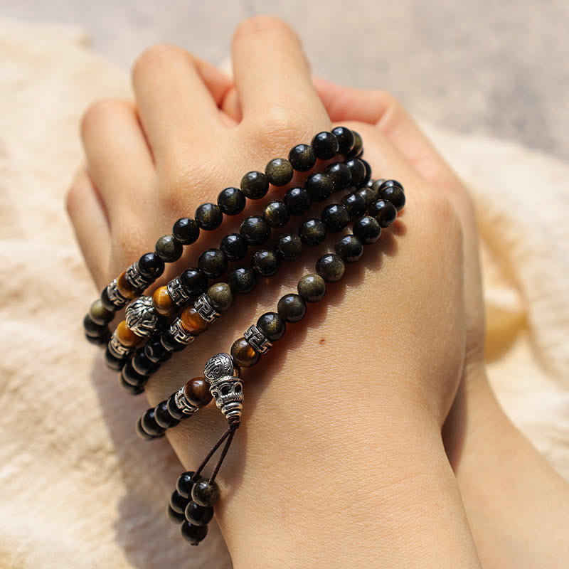 KarmaRipple's Golden Obsidian Energy Bracelet Pendant p8