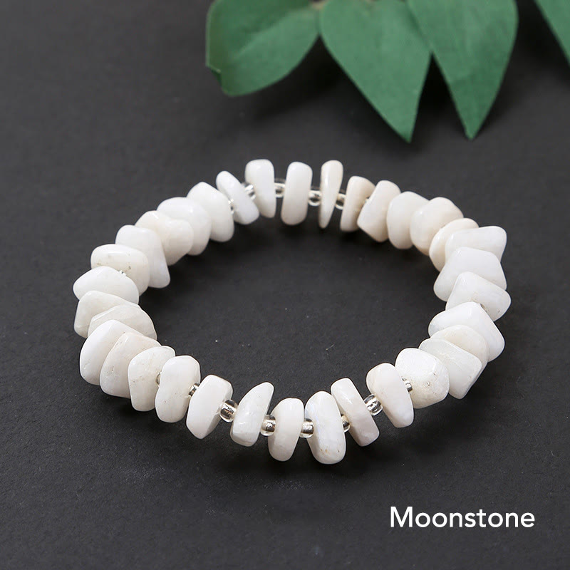 KarmaRipple's Authentic Irregular Shape Stone Gemstone Meditation Balance Bracelet p46