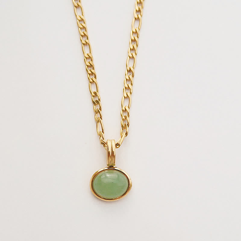 KarmaRipple's Oval Turquoise Strength Titanium Steel Pendant Necklace p15