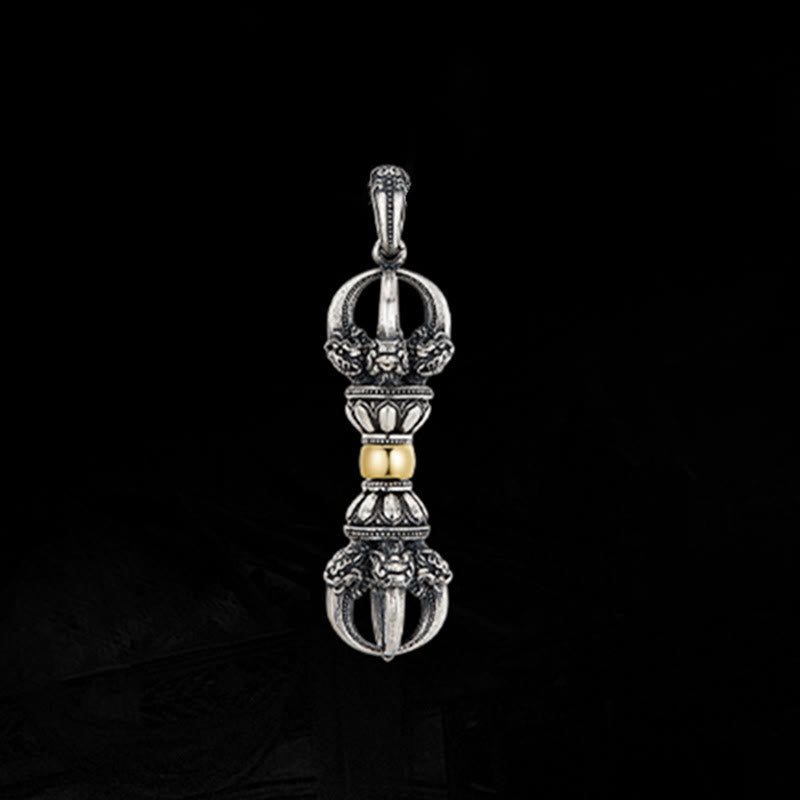 KarmaRipple's Tibetan Dorje Vajra Design Wealth Pendant Necklace p9