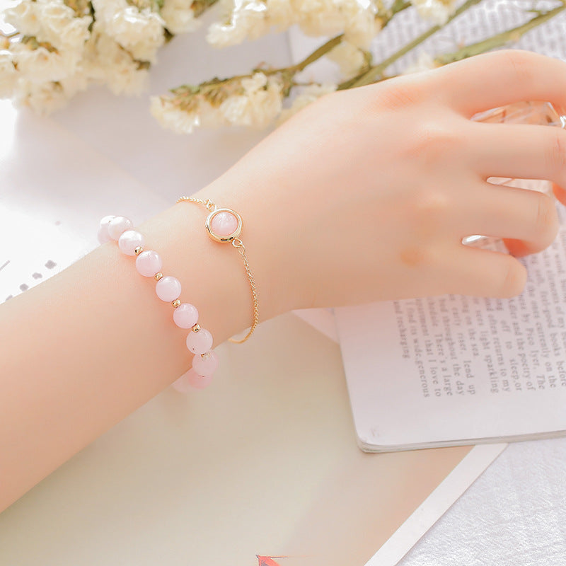 KarmaRipple's Sun Stone Strawberry Quartz Gemstone'sitive Bracelet p5