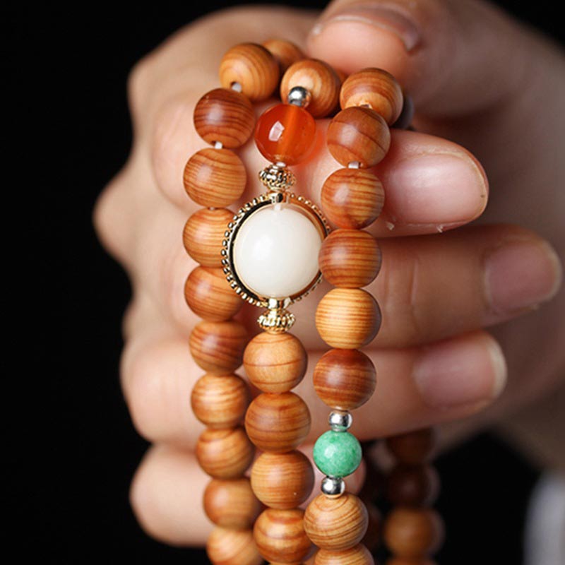 KarmaRipple's Tibetan Rosewood Mala Balancing Pendant Bracelet p4