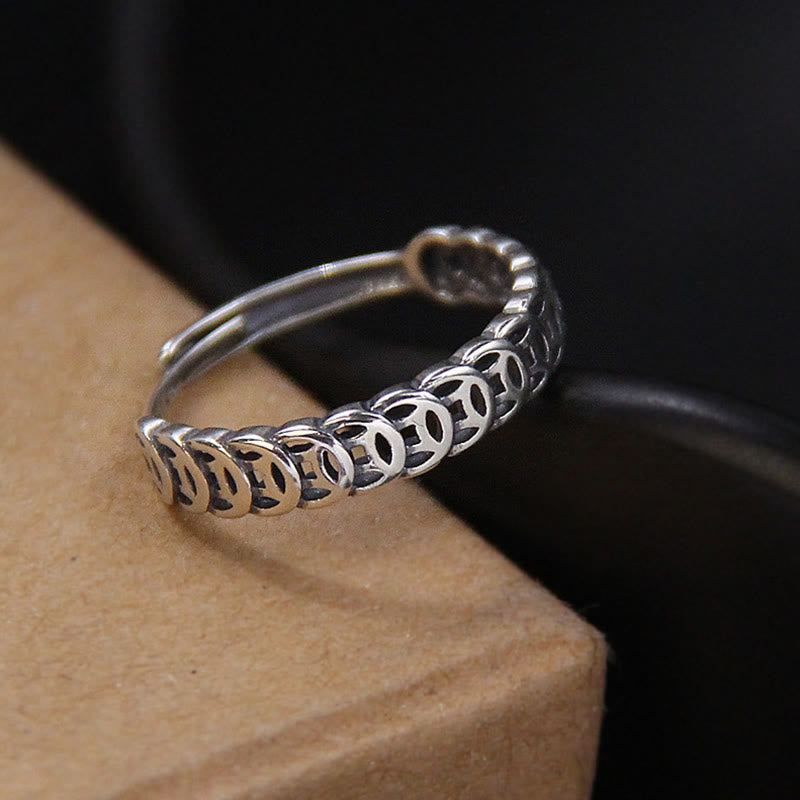 KarmaRipple's Vintage Bronze Coin Design Fortune Adjustable Ring p4
