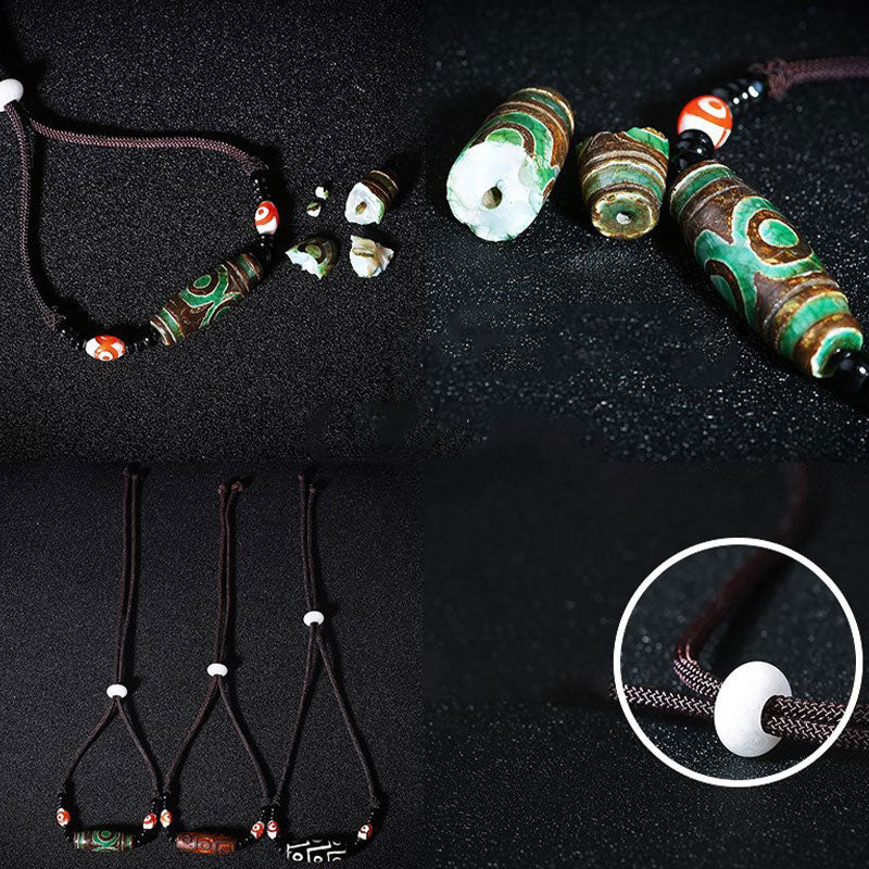 KarmaRipple's Tibetan Nine-Eye Dzi Bead Protection String Pendant p11