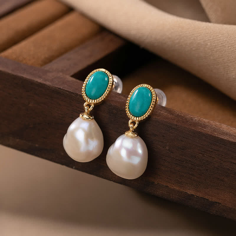 KarmaRipple's 925 Sterling Silver Pearl Turquoise Balancing Ring Earrings Pendant Necklace p16