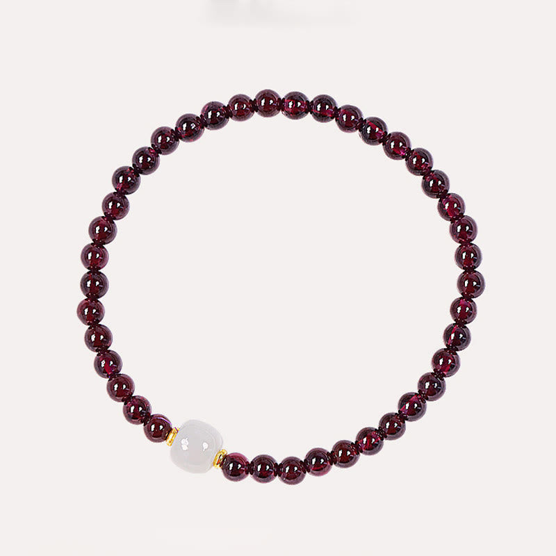 KarmaRipple's Authentic Garnet Jade Bead Purification Bracelet p9