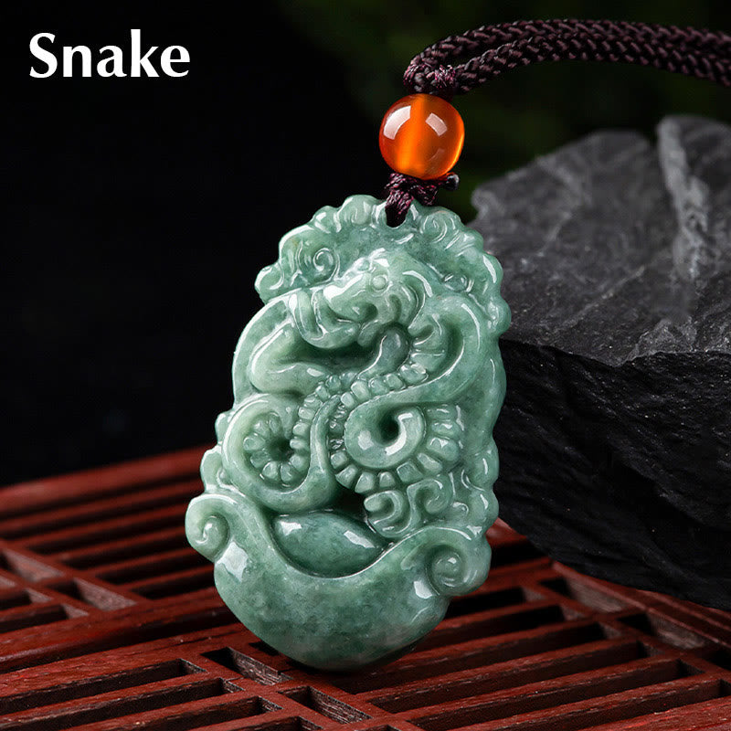 KarmaRipple's Authentic Jade 12 Chinese Zodiac Prosperity Pendant Necklace p6