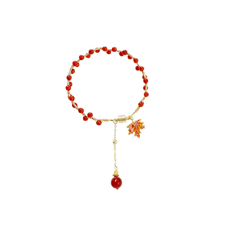 KarmaRipple's Red Maple Leaf Fortune Talisman Bracelet p16