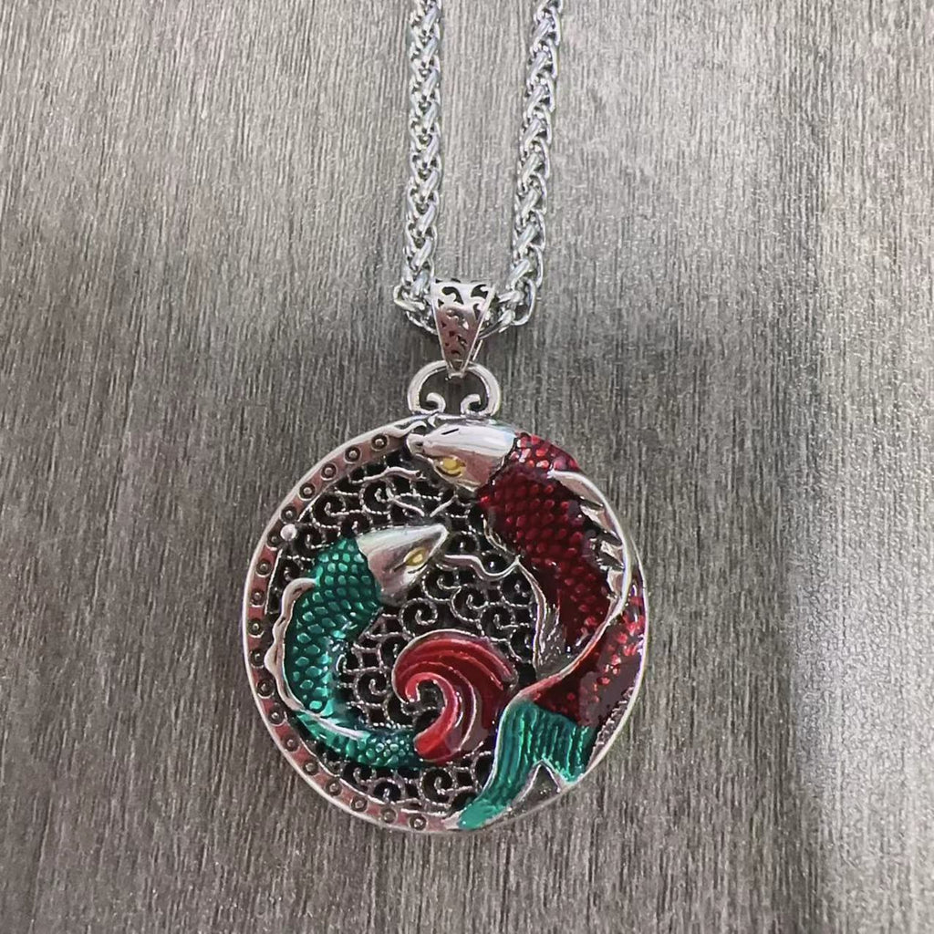KarmaRipple's Tibetan Bronze Koi Fish Balancing Pendant p3