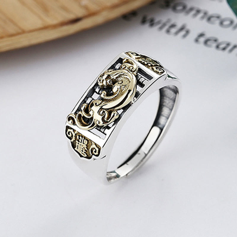 KarmaRipple's 925 Sterling Silver PiXiu Fortune Wealth Adjustable Ring p7