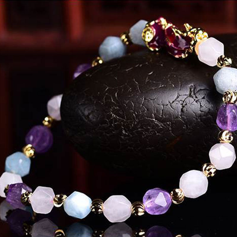 KarmaRipple's Authentic Amethyst Fortune Pixiu Talisman Bracelet p3