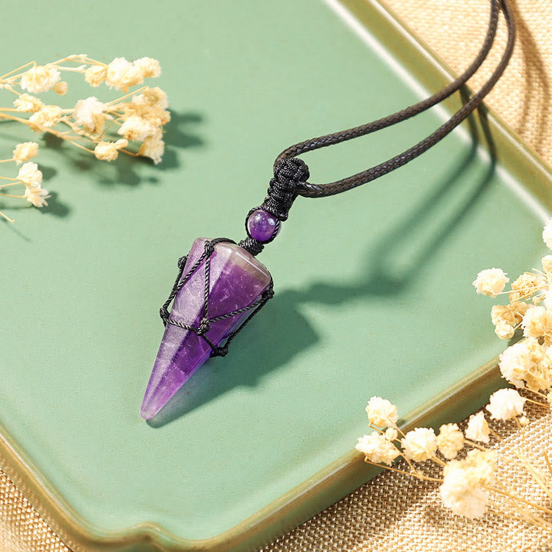 KarmaRipple's Authentic Stone Pointed Necklace Pendant p16