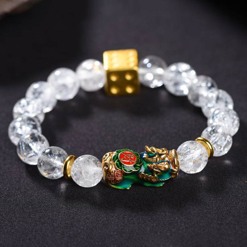 KarmaRipple's Color-Changing Pixiu Ivory Gemstone Dice Wealth Bracelet p1