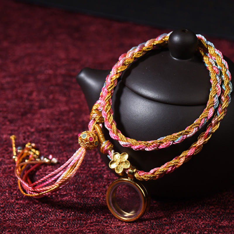 KarmaRipple's Tibetan Handmade Fortune Colorful String Single Double Wrap Woven Bracelet p12