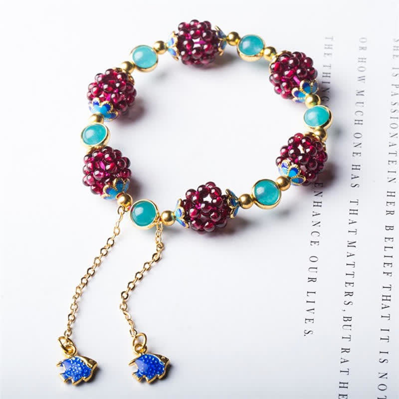 KarmaRipple's Tibetan Garnet Calm Bracelet p19