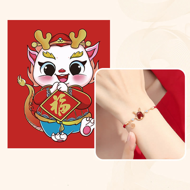 KarmaRipple's ???A Flash Sale- 925 Sterling Silver Year of the Dragon Authentic Red Agate Dragon Attract Fortune Fu Character Strength Bracelet Pendant Necklace Earrings p26