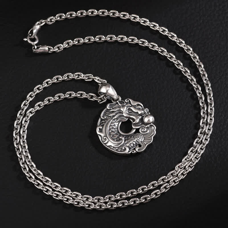 KarmaRipple's Koi Fish Dragon Peace Buckle Wealth Pendant Necklace p11