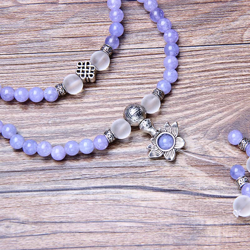 KarmaRipple's Purple Jasper Bead Strength Bracelet Mala p10