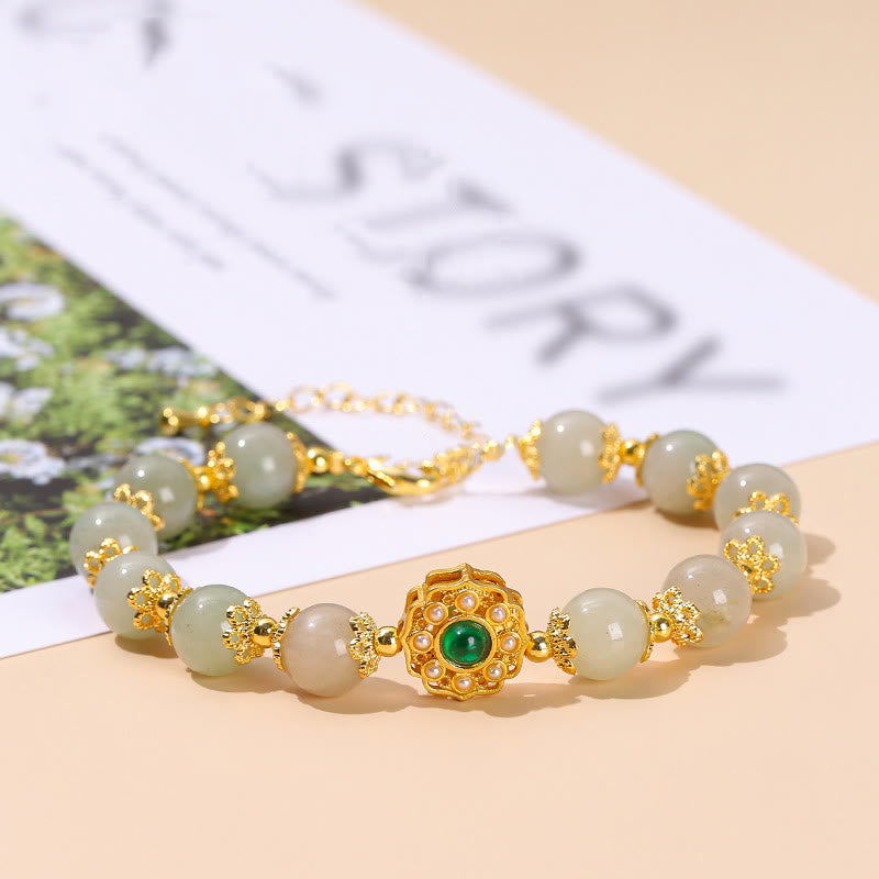 KarmaRipple's Authentic Jade Prosperity Bead Chain Bracelet p2