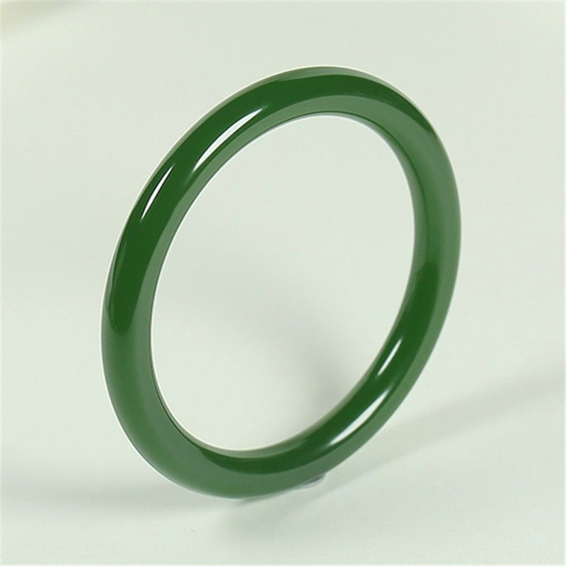 KarmaRipple's Cyan Jade Longevity Blessing Bangle Bracelet p7