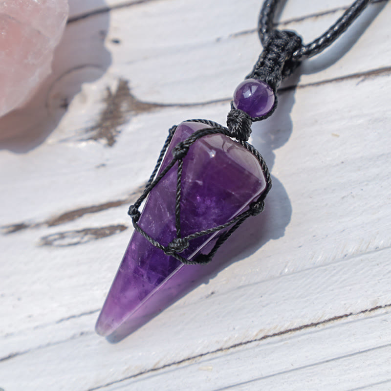 KarmaRipple's Authentic Stone Pointed Necklace Pendant p12