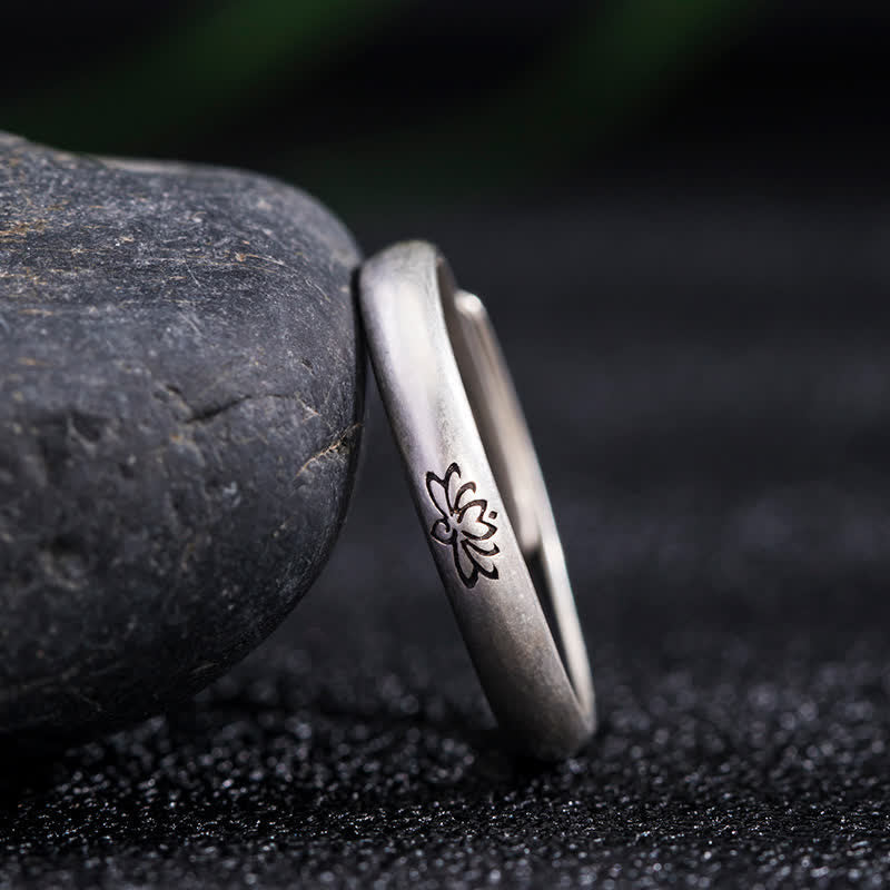 KarmaRipple's 925 Sterling Silver Lotus Flower Enlightenment Ring p4