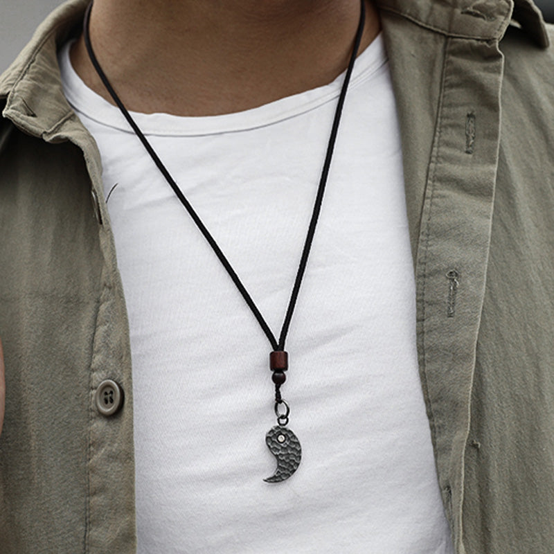 KarmaRipple's 990 Sterling Silver Yin Yang Balance Balance Pendant Necklace p9