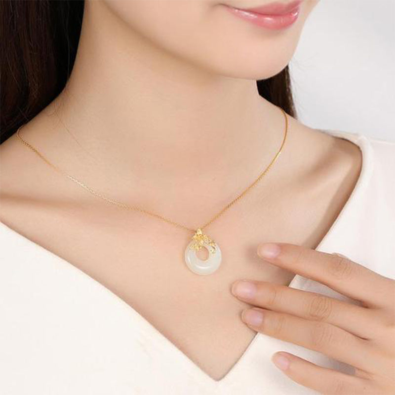 KarmaRipple's Tibetan Ivory Jade Calm Pendant p4