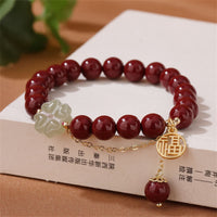 Bracelet de bénédiction en trèfle à quatre feuilles en jade Hetian de KarmaRipple