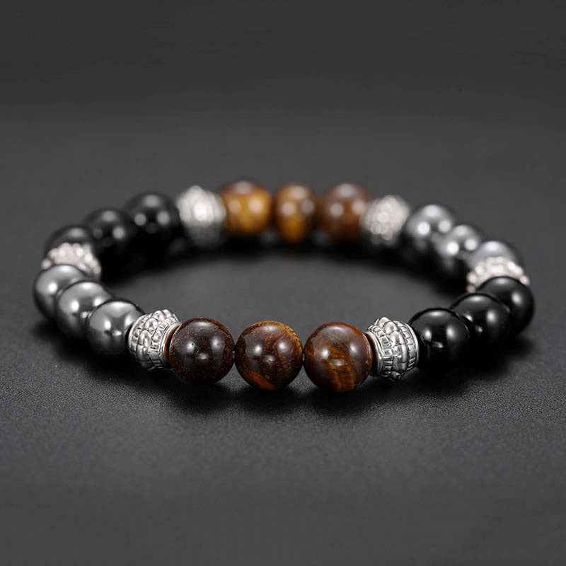 KarmaRipple's Tiger Eye and Hematite Good Fortune and Balancing Bracelet p4