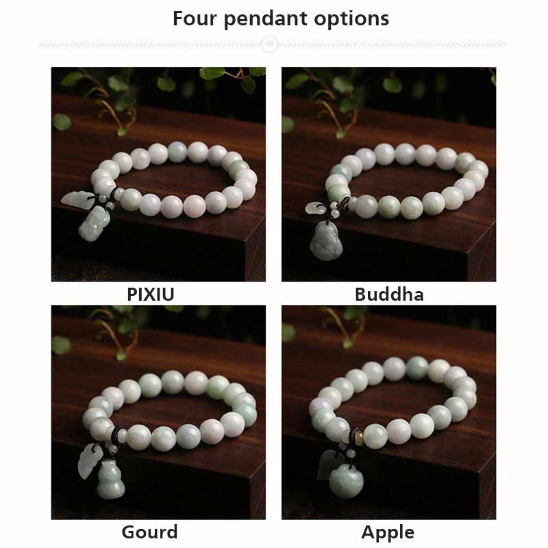 KarmaRipple's Authentic Jade Pi Xiu Buddha Gourd Apple Success Bracelet p9