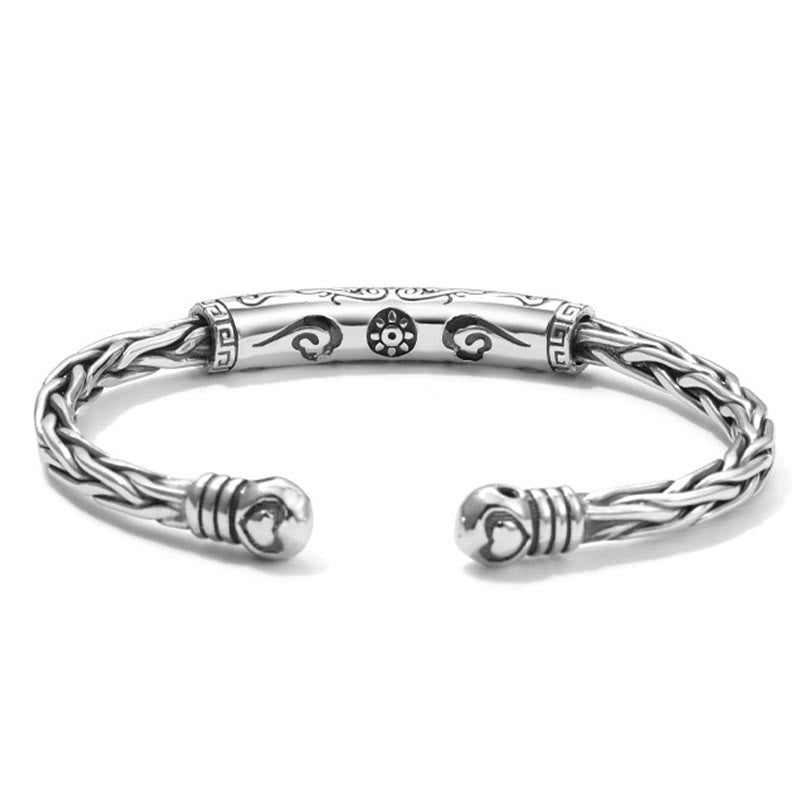 KarmaRipple's Tibet Om Mani Padme Hum Engraved Focus Cuff Bracelet Bangle p3