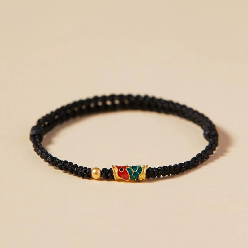 KarmaRipple's Handcrafted Koi Fish Wealth Prosperity Woven Rope Bracelet p22