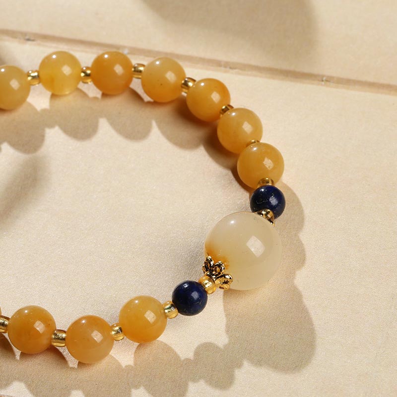 KarmaRipple's Authentic Golden Silk Jade Gourd Talisman Wealth Fortune Bracelet p5