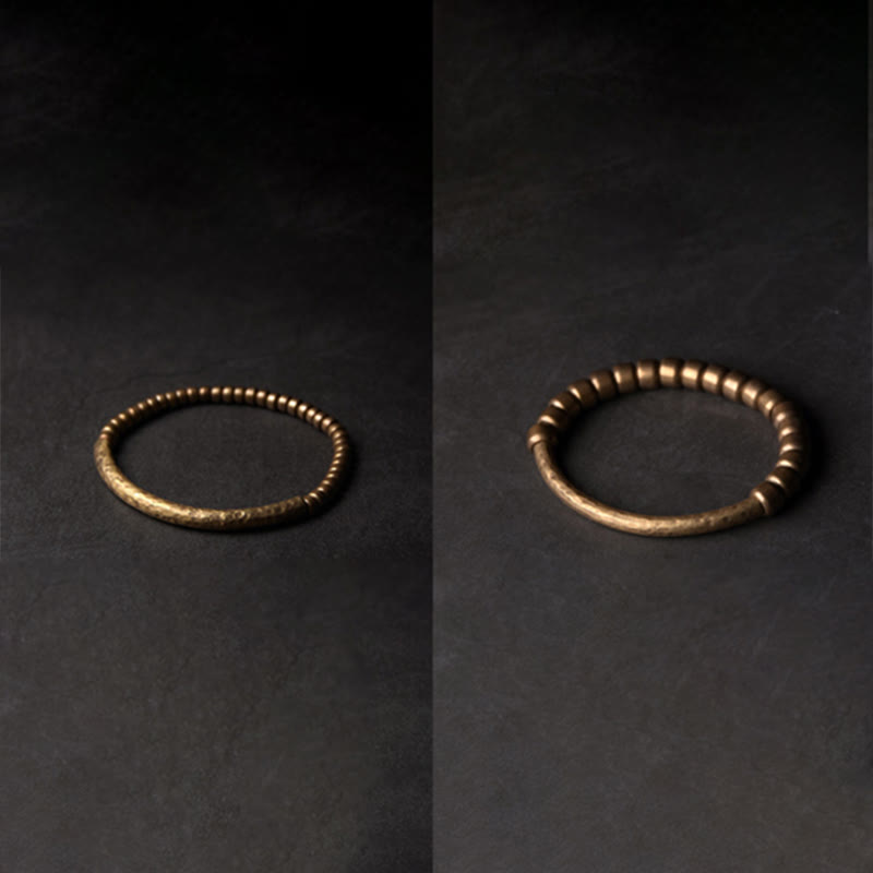 KarmaRipple's Simple Design Bronze Brass Bead Fortune Wealth Bracelet p14