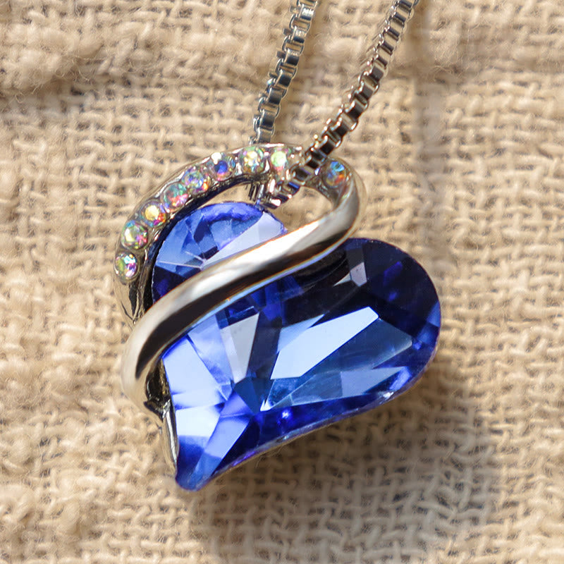 KarmaRipple's Love Heart Birthstone Balancing Energy Pendant Necklace p23