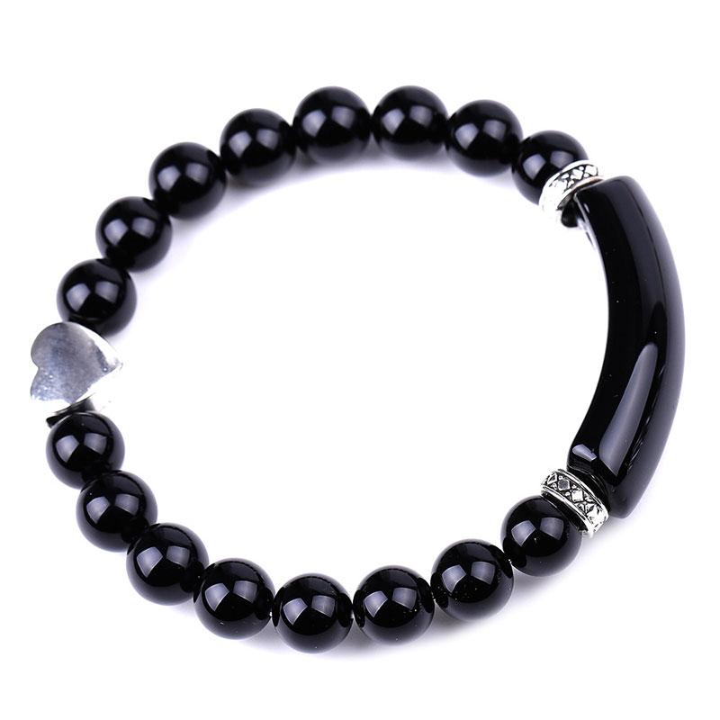KarmaRipple's Authentic Gemstone Beadwork Unisex Heart Bracelet ( p29