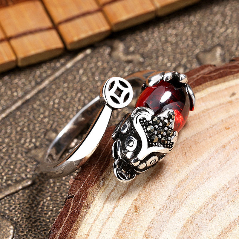 KarmaRipple's FengShui Genstone PiXiu Wealth Adjustable Ring p3