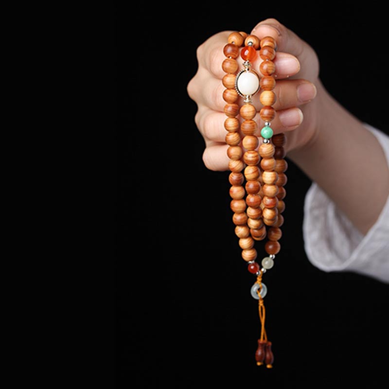 KarmaRipple's Tibetan Rosewood Mala Balancing Pendant Bracelet p3