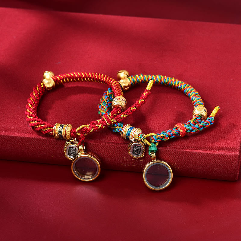KarmaRipple's Tibetan Om Mani Padme Hum Carved Zakiram Goddess of Wealth Talisman Amulet Bracelet p8