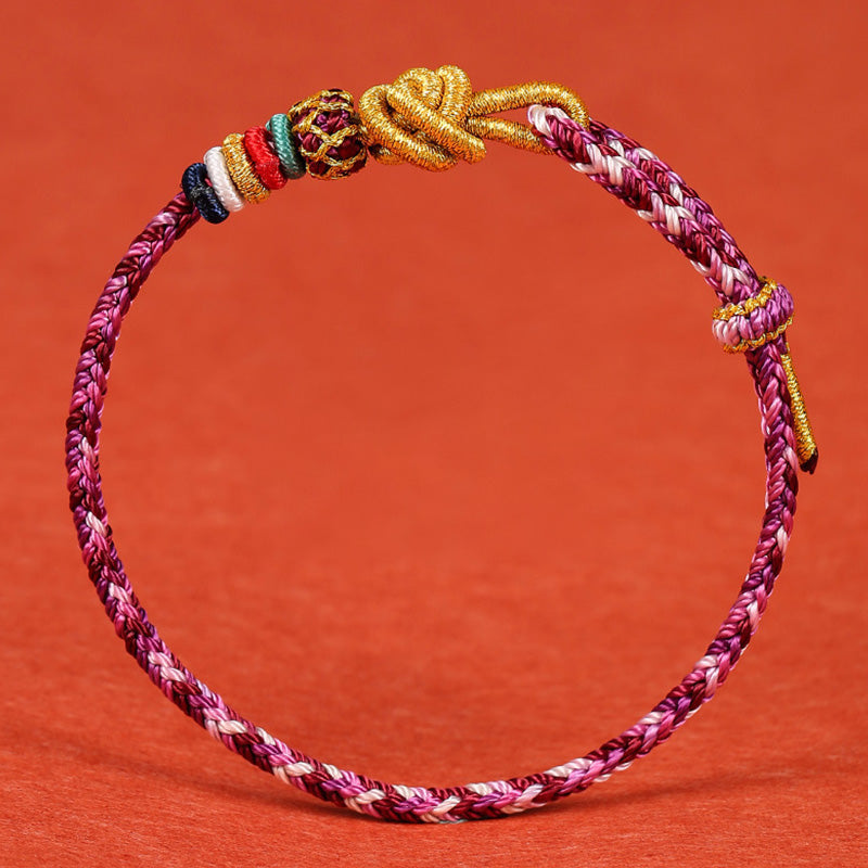 KarmaRipple's Handmade Dunhuang Colorful Rope Protection Braid String Bracelet p9