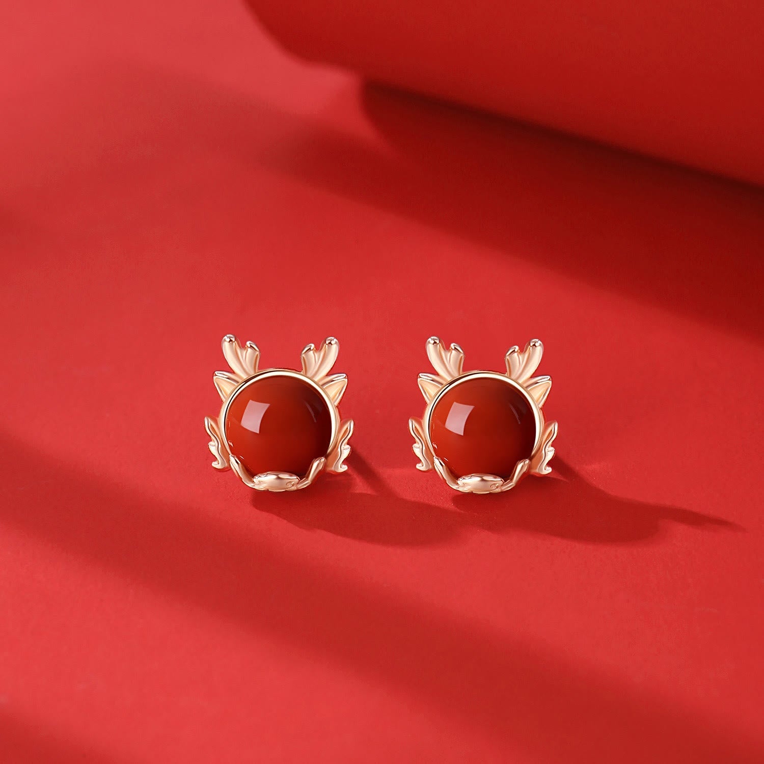 KarmaRipple's ???A Flash Sale- 925 Sterling Silver Year of the Dragon Cinnabar Red Agate Dragon Protection Bracelet Pendant Necklace Earrings Ring p25
