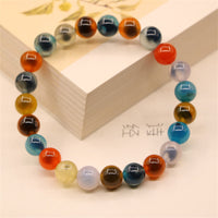 Bracelet de perles d'agate bonbon colorée de KarmaRipple pour l'équilibrage de la force