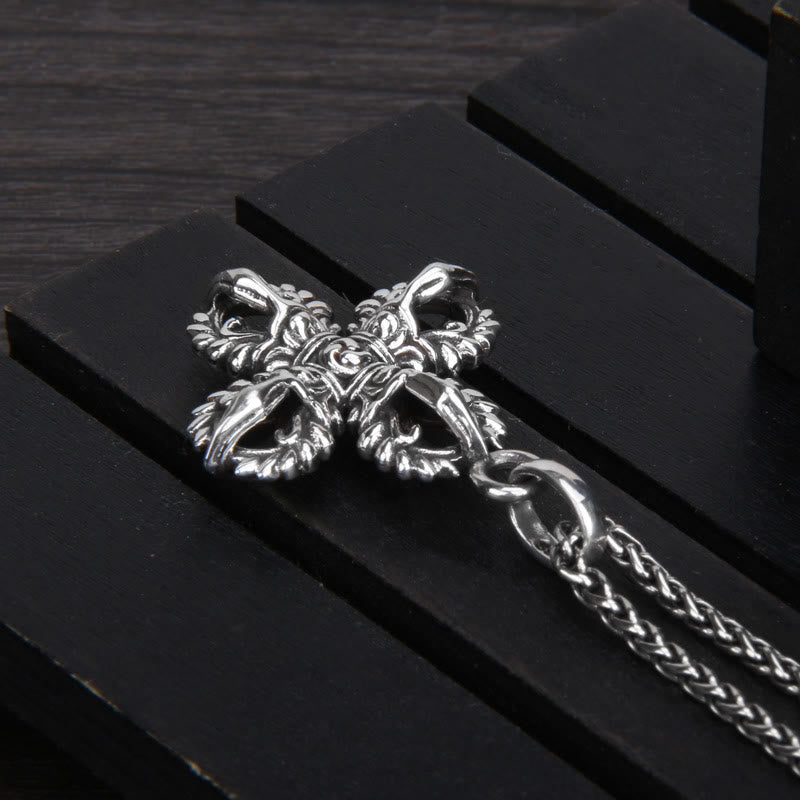 KarmaRipple's 925 Sterling Silver Double Dorje Vajra Spiritual Strength Pendant Necklace p6