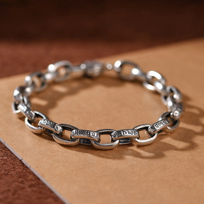KarmaRipple's 925 Sterling Silver Six True Words Wisdom Calm Bracelet p4