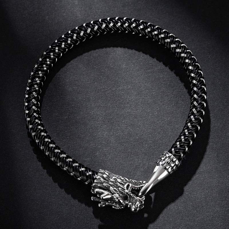 KarmaRipple's Dragon Titanium Steel Protection Fortune Bracelet p21