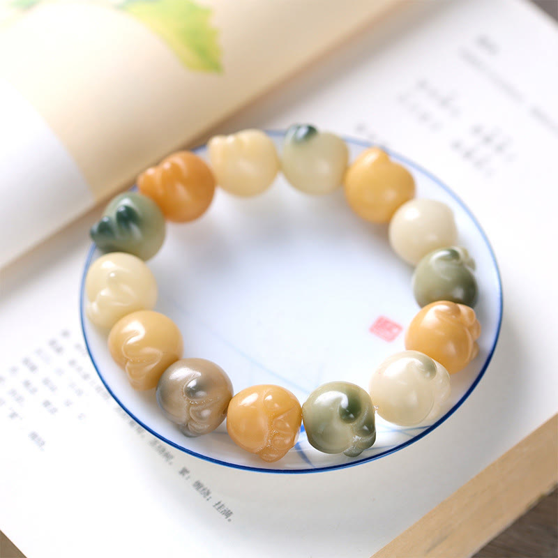 KarmaRipple's Multilayered Bodhi Seed Cute Cat Paw Calm Balance Bracelet p1