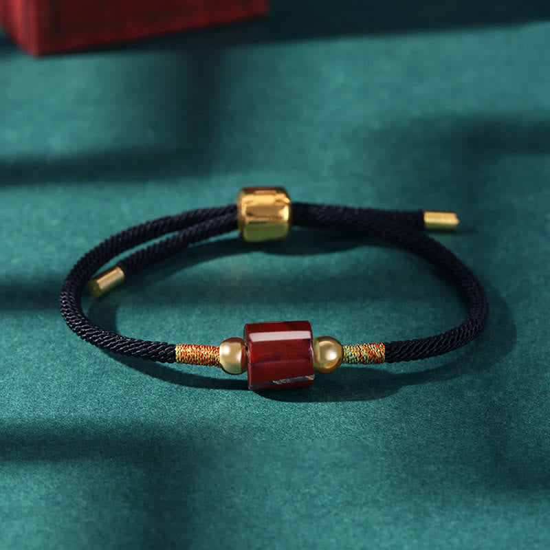 KarmaRipple's Tibet Handmade Green Aventurine Red Stone Malachite Fortune Protection Woven Rope Bracelet p4